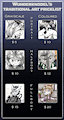 Traditional art pricelist