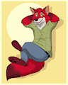Relaxing Fox by hyenafur
