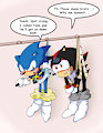 Re-Done: Sonic and Shadow - Double Hanging Wedgie by EmperorCharm