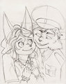 Brother and sister (sketch)