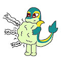 Hungry and Digestin Snivy Anthro