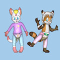 silly girls trying new ways to wear diapers by zeroSilver