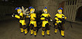 Guards with guns.
