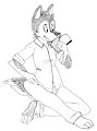 Commission - Skunk and Shoe by DexterLittle9