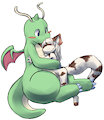 Dragonite used Cuddle!