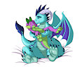Small dragon, big dragoness (Wip) by Exelzior