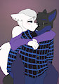 Giving a piggyback by JaceDarkFrost