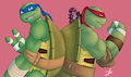 Leo, Raph, Chompy by Bakameganekko