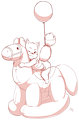Inflatable Rocking Horsey Ride - Aogami by KennyKitsune