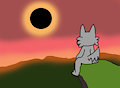 Wolf Anthro Watching Solar Eclipse Request by FloppyPony
