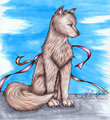 The wolf sad....color