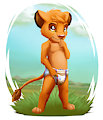 simba in diapers