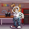 Just another day at the shop. by kittygomou