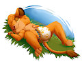 Simba sleeping