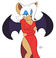 Rouge in a red dress by Shadow4one