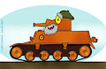 21 July Old Belgian T13 Tank Toon.