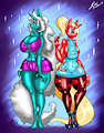 Commission - Scarlet and Seabreeze's Silly Size Swap