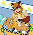Diaper change by Lucca Cat