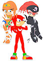 Knuckles Flexes Some Muscle