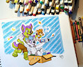 Nacho and Mukian in the space by pandapaco