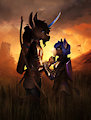Fúria and Blue Bell in "After the Battle!" or some such, id by Zuboko