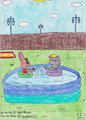 Amy and Sierra Spalshing at the Kiddie Pool