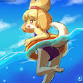 Speed Paint - Isabelle Loves Swimming by lumineko
