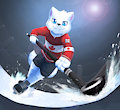 Pent playing Hockey