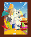 Pent playing in a toy town