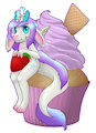 Honey on a cupcake