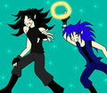 Humanoid-ish: Shadow and Sonic by BellaLuna90