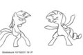 Rarity vs. Lyra sketch