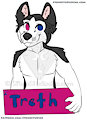 Treth Flat color badge