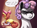 Sweetie Disapproves by Chromaskunk