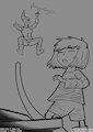 Cooking With Undyne Part 2 Lineart