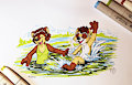 Splashing on the river