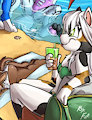 At the beach