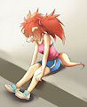 Workout dog girl