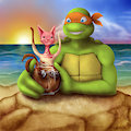 Mikey and ICK at the beach!