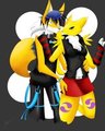 ThunderFOX And Renamon by ThunderFOX