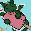 Teslito comiendo heladito
