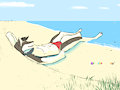 Relaxing at the beach