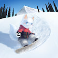 Pent snowboarding
