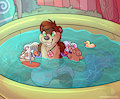 otter in water:P