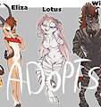 *ADOPTABLES*_Predator and prey 2/2 by Fuf