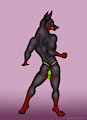 Dobie in a Speedo