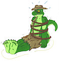 Duke the Gator: Roped