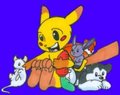 Pamperchu with mouse by pamperchu