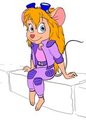 Gadget in biker suit