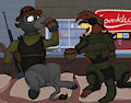 Grabbing a Drink